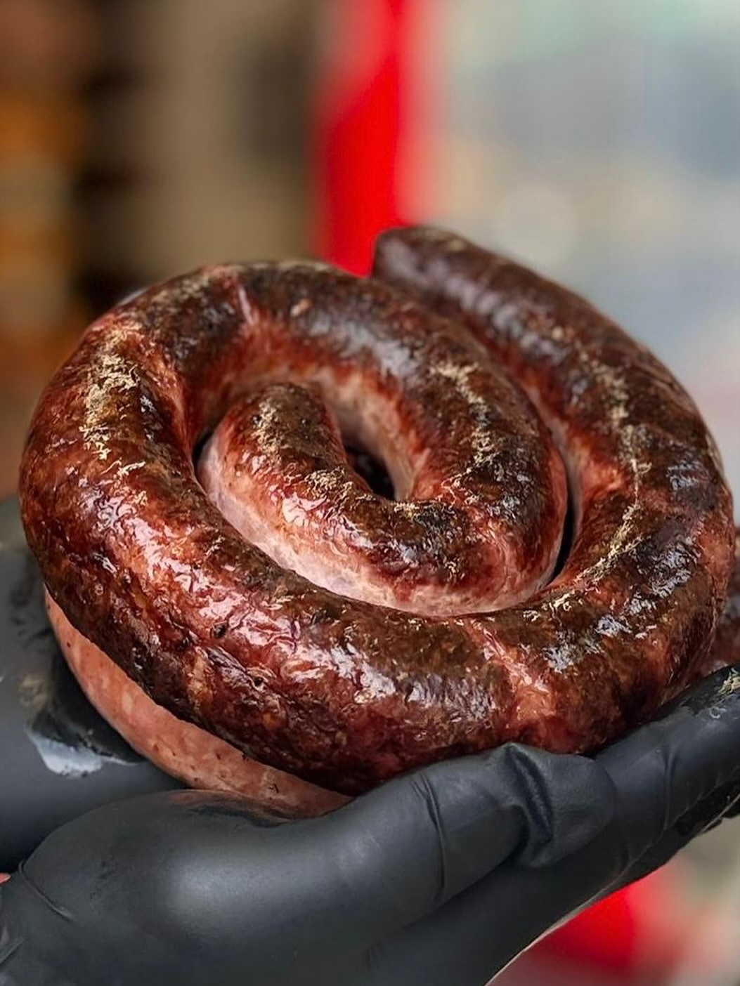 La véritable saucisse italienne rôtie à la broche